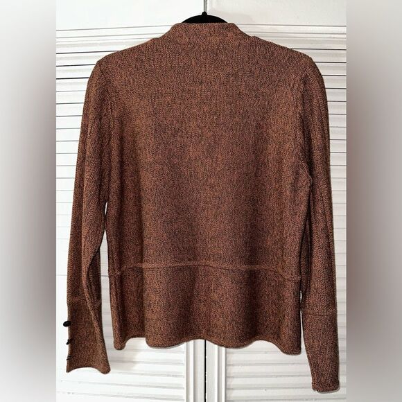 San Remo By Laura Knits Vintage Marled Knit Embossed Button Cardigan Size M - Picture 11 of 12
